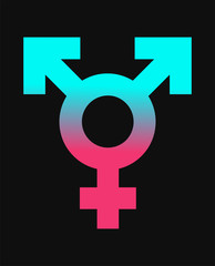 female and male gender sex icon