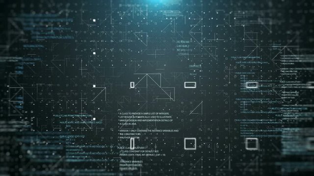 Flying through cyberspace information.