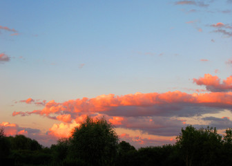 purple sunset clouds