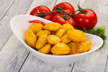 Tasty marinated patisson