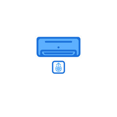 air conditioner snow icon vector. air conditioner snow vector design. sign design. flat style. Vector EPS 10