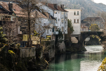 View from Maule-Lextarre (Mauléon-Licharre) capital of Zuberoa at the Basque Country.