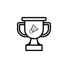 trophy badminton icon vector. trophy badminton vector design. sign design. flat style. Vector EPS 10