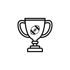 trophy rugby icon vector. trophy rugby vector design. sign design. flat style. Vector EPS 10