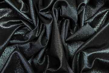  black fabric with sequins is soft folds