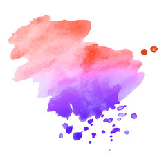 Color splash on white background. Abstract watercolor background.