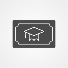 Diploma vector icon sign symbol