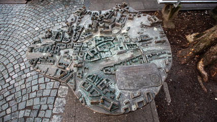 Stadtplan des historisches Bamberg.