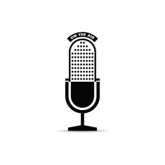 microphone icon vector with on the air