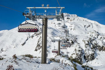 Obertauern ski chairlift, Obertauern, Radstadter Tauern, Salzburger Land, Austria