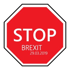 Panneau stop Brexit