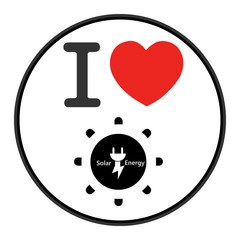 Obraz premium J'aime l'énergie solaire