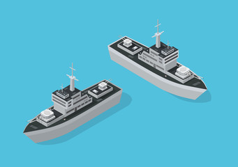 Warship military boat © AlexZel
