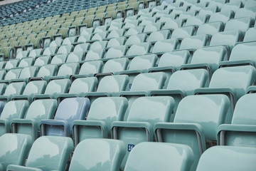 Naklejka premium Details of empty seats in stadium