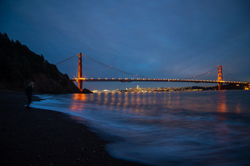 Fototapeta na wymiar Golden Gate Bridge San Francisco California Night
