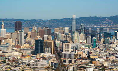 San Francisco skyline and business center California