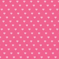 Fotobehang Heart background vector pattern - St Valentines day illustration repeating hearts popular love heart decor inspiration idea © Len0r