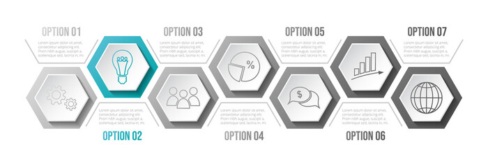 Concept of company timeline - business infograph. Vector