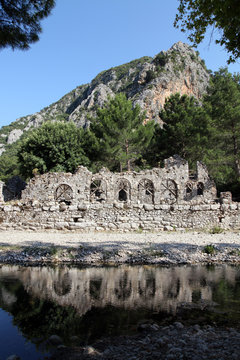 Olympos ancient city in Kumluca, Antalya