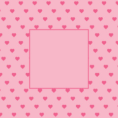 Hearts background - love pattern vector- st. valentine hearts wallpaper - Blank space for text