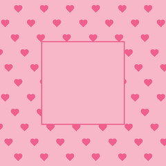 Hearts background - love pattern vector- st. valentine hearts wallpaper - Blank space for text