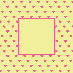 Hearts background - love pattern vector- st. valentine hearts wallpaper - Blank space for text
