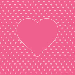 Hearts background - love pattern vector- st. valentine hearts wallpaper - Blank space for text