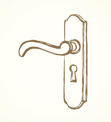 Door knob. Vector drawing