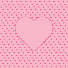 Hearts background - love pattern vector- st. valentine hearts wallpaper - Blank space for text