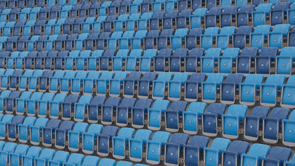 Naklejka premium Szczegóły pustych miejsc na stadionie