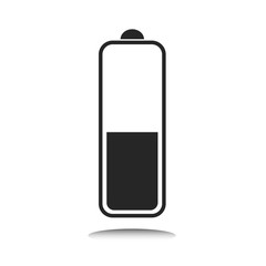 Energy Battery indicator icon with indicator, level of charge. Vector Illustration. White background.