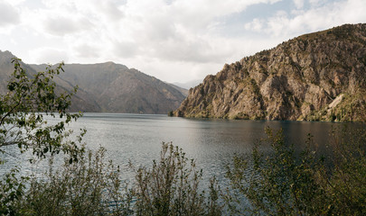 Naklejka premium Kyrgyzstan Lake