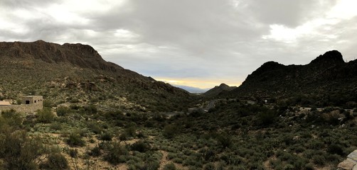 Sunset from Saguaro National Park in Tucson Arizona