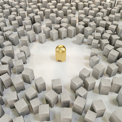 Obraz premium Team leadership concept. Concept of uniqueness in society. 3D illustration.