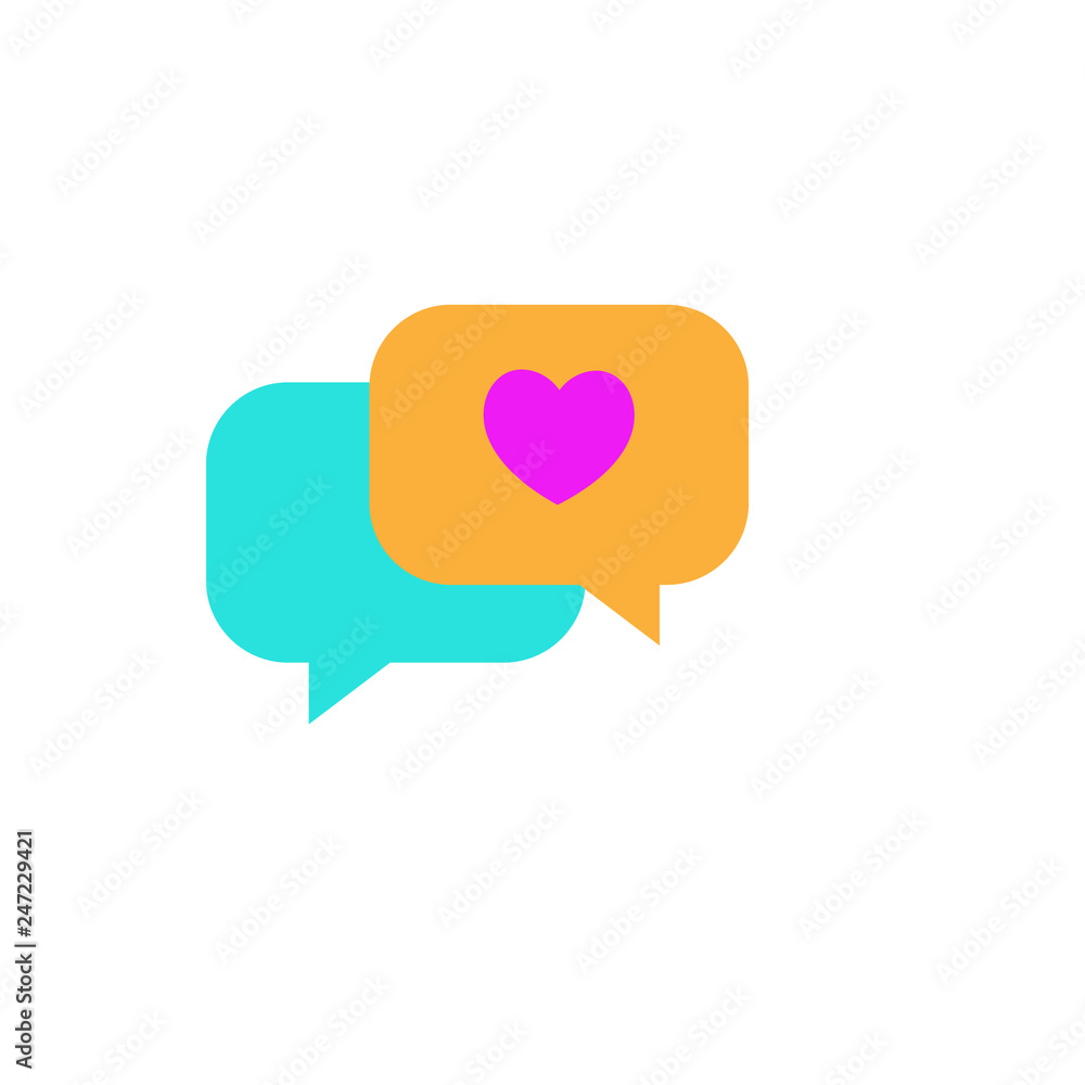 Poster valentines day, conversation icon. element of web valentine day icon for mobile concept and web apps