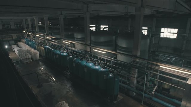 Installation for water purification. Large filter installations. Reverse osmosis.
