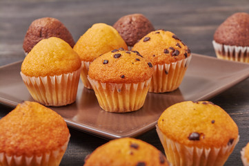 delicious mini chocolate flavor muffins for breakfast