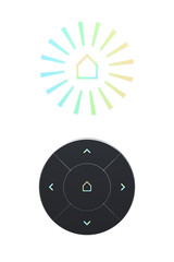 The concept of smart home. Isolated control panel of the smart home system. 3D illustration.