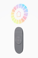 The concept of smart home. Isolated control panel of the smart home system. 3D illustration.