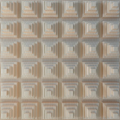 Abstract background of the pyramids. The surface consists of white pyramids. 3D illustration.