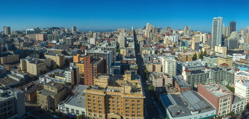 Fototapeta premium Aerial cityscape view of San Francisco, California, USA
