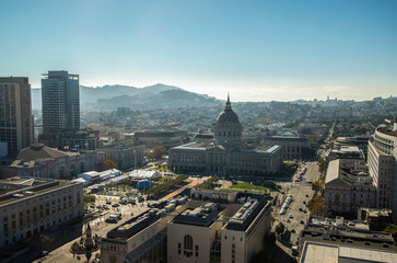 Obraz premium San Francisco city hall as the famous historical landmarks.