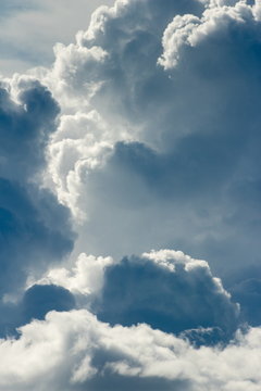 Background image of billowing storm clouds