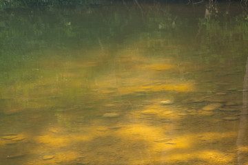 Mountain landscape with river details and water texture