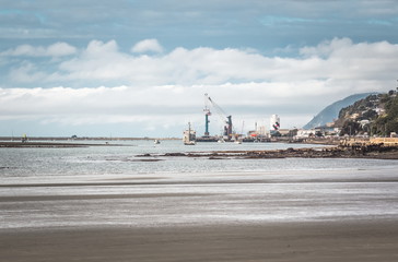 Nelson, New Zealand - 25 August, 2017: Port Nelson is the main port area of Nelson. It lies to the northwest of Nelson city centre
