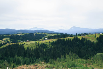 Wonderful landscape in yhe Yaremche