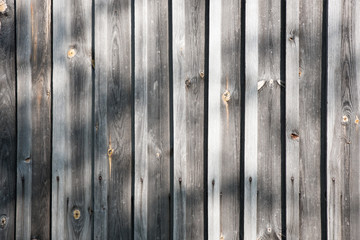 Vintage natural wood background – wall. Old weathered wooden plank in gray color. Wood texture, background with natural shadows. Wood for interior exterior decoration, industrial construction concept