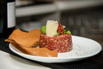 Tartar dish made of raw minced meat