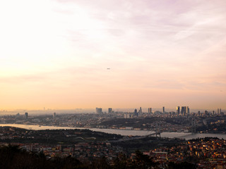 Fototapeta na wymiar Istanbul City view at sunset