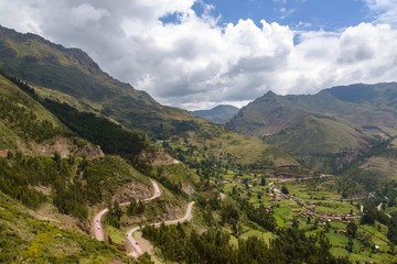 Fototapeta na wymiar Andes Mountains in Peru in summer